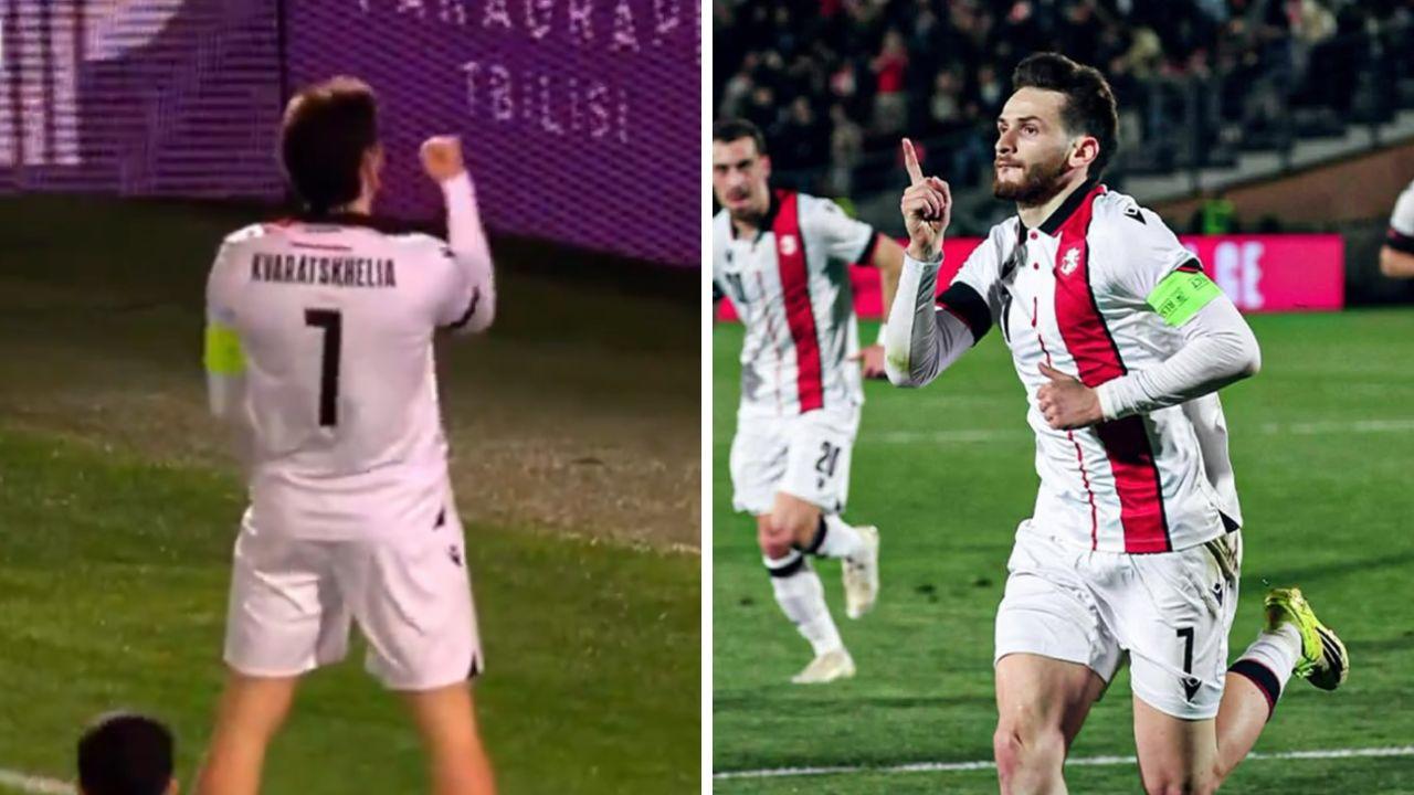 Kvaratskhelia incanta con la Georgia: guardate che eurogol ha fatto ieri contro Israele | VIDEO