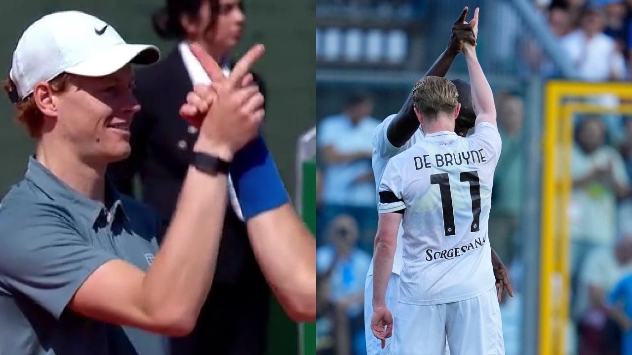 Sinner e quel gesto come De Bruyne e Lukaku: le immagini fanno scatenare i tifosi azzurri | FOTO