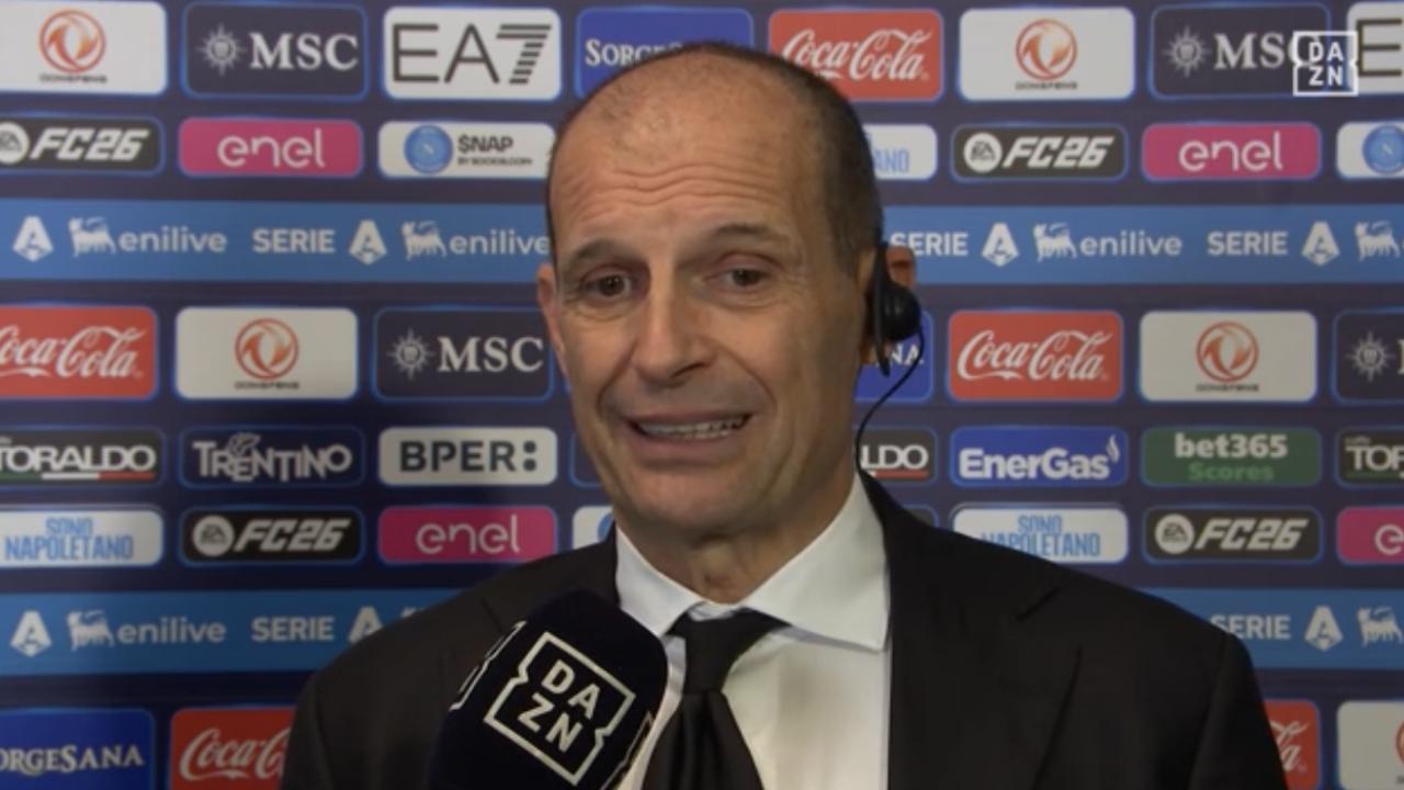 Allegri a DAZN: "Scudetto? Ormai abbiamo dato, l'Inter &egrave; a +9 e c'&egrave; il Napoli avanti"