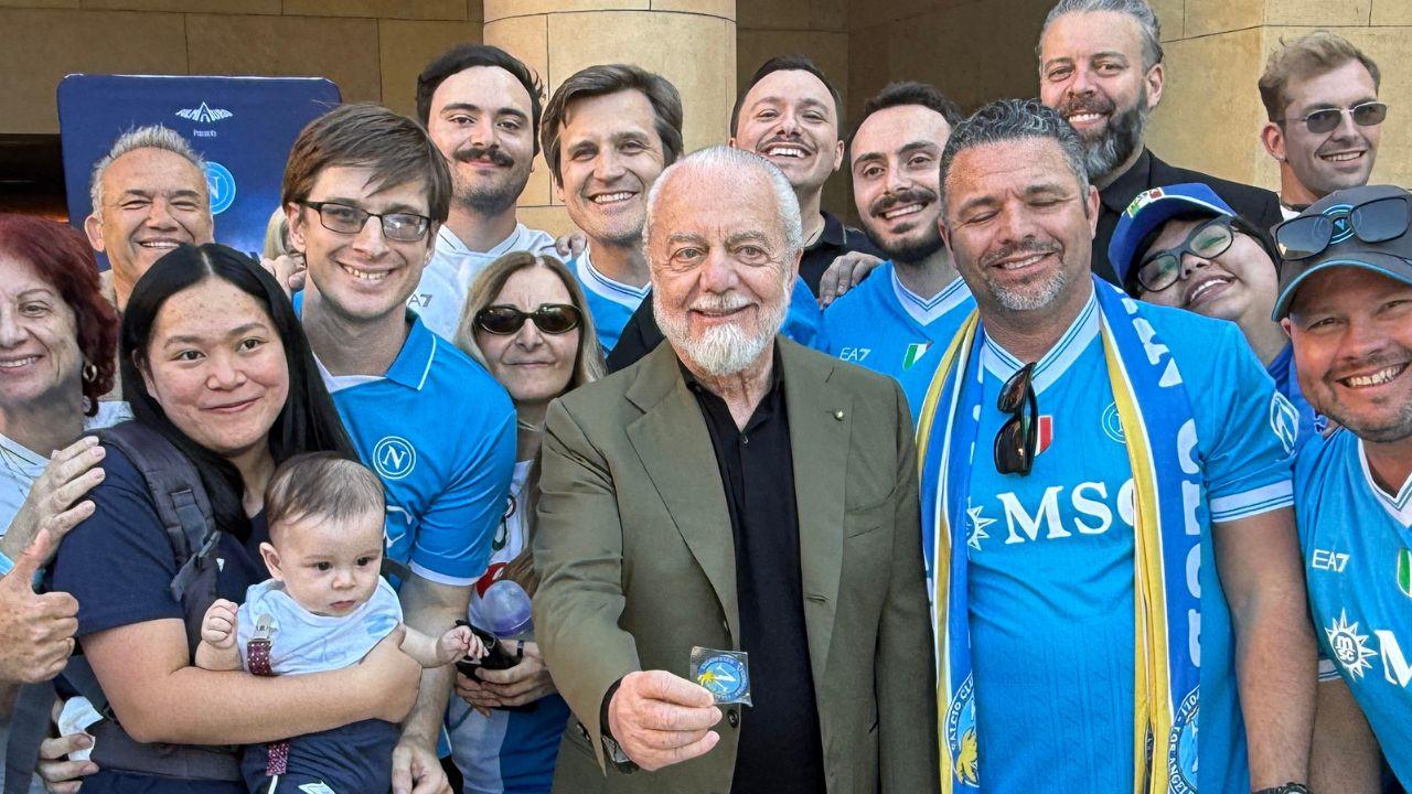 De Laurentiis: "Vorrei dire una cosa sui tifosi del Napoli a Los Angeles"