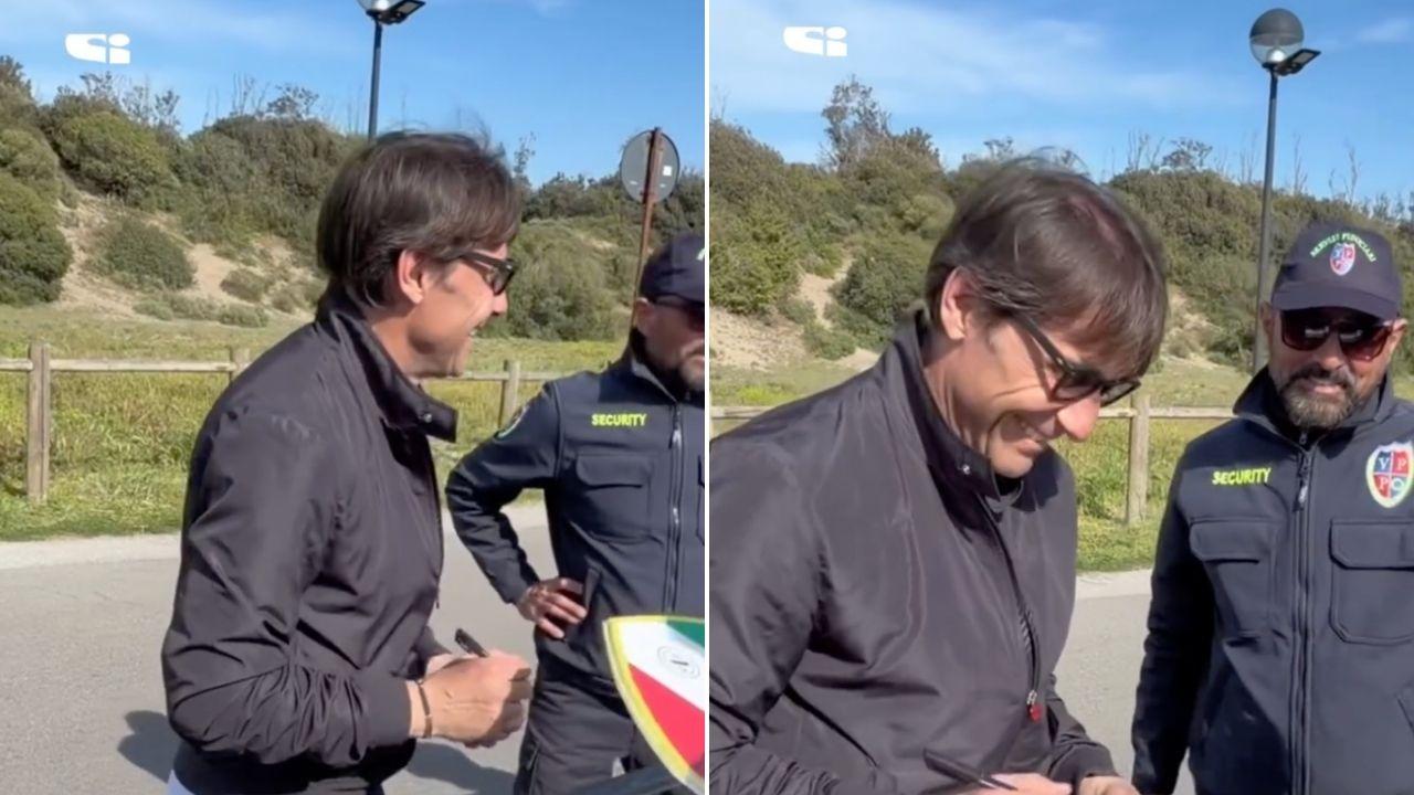 "Mister, se vogliono lo Scudetto devono strapparcelo!", un tifoso fa sorridere Conte | VIDEO