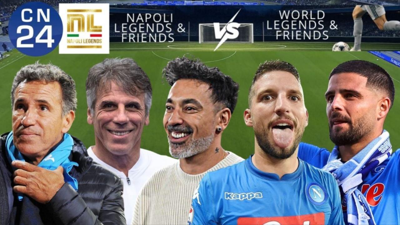 'Notte dei leoni' su CalcioNapoli24! Contenuti esclusivi con 60 Legends, warm up e clip social