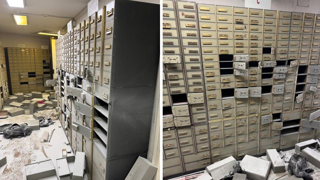 Rapina Credit Agricole Napoli, le immagini delle cassette di sicurezza trafugate | FOTOGALLERY