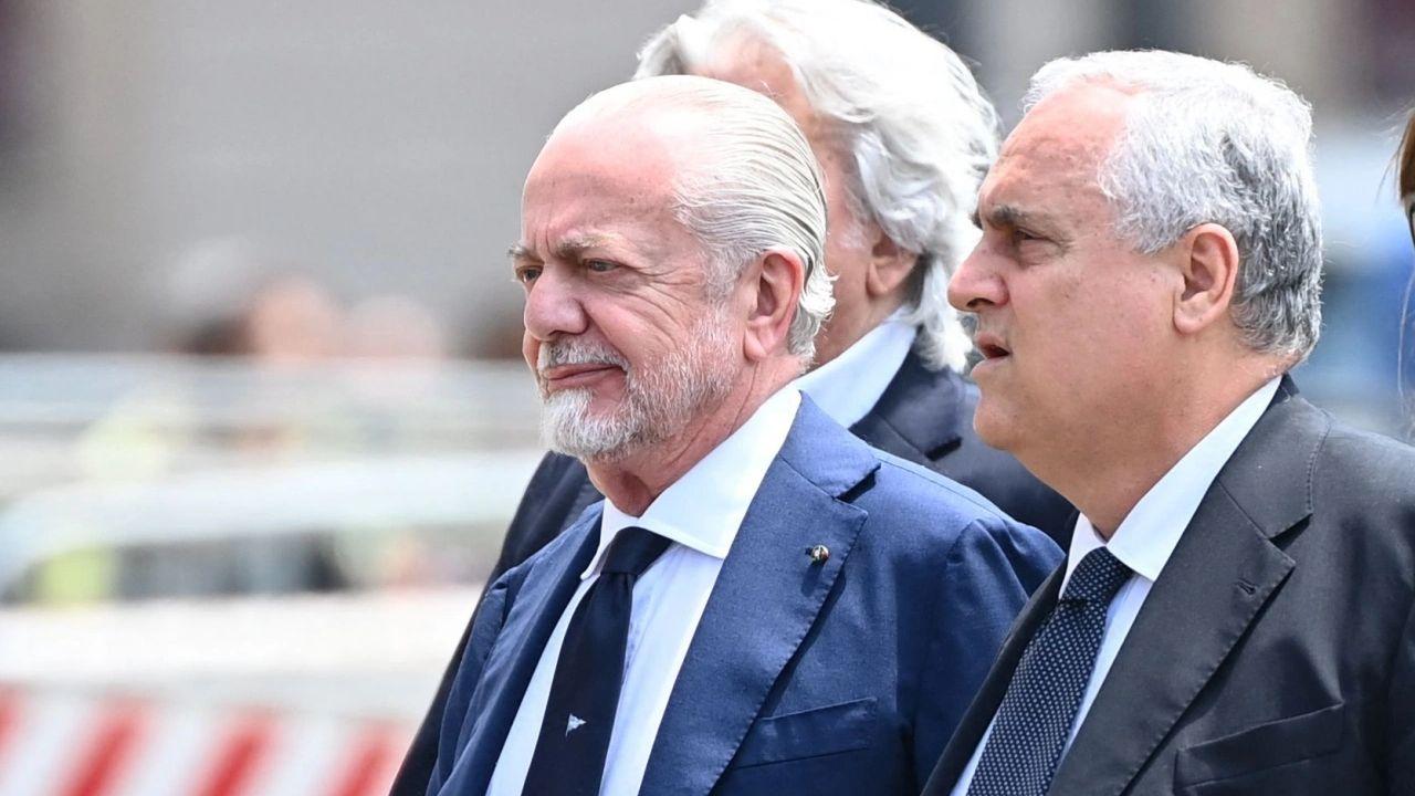 Pugni, spintoni, la crociata anti Frosinone e l'abbraccio della santa alleanza: il rapporto odio amore tra De Laurentiis e Lotito