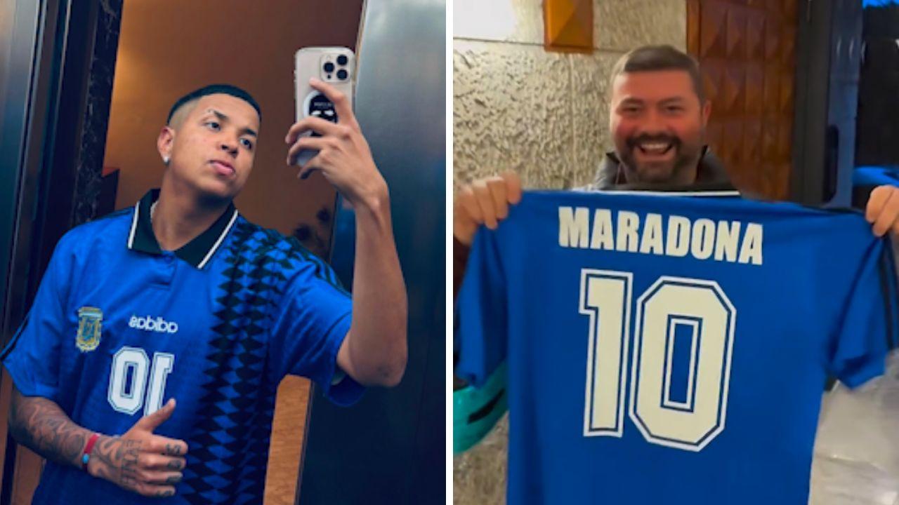 Regalo speciale per il fratello di Alisson Santos: un tifoso del Napoli gli dona una maglia di Maradona | VIDEO