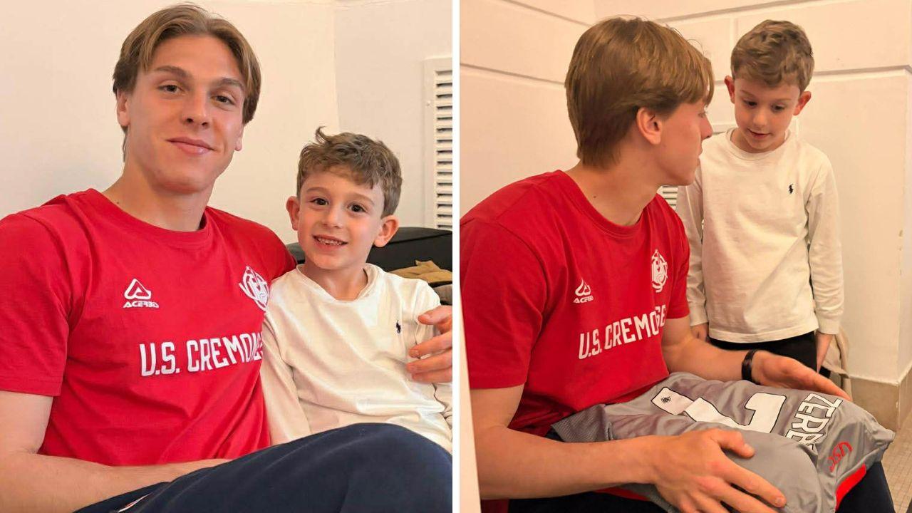La Cremonese &egrave; a Napoli! Zerbin accontenta un piccolo tifoso in hotel | FOTO