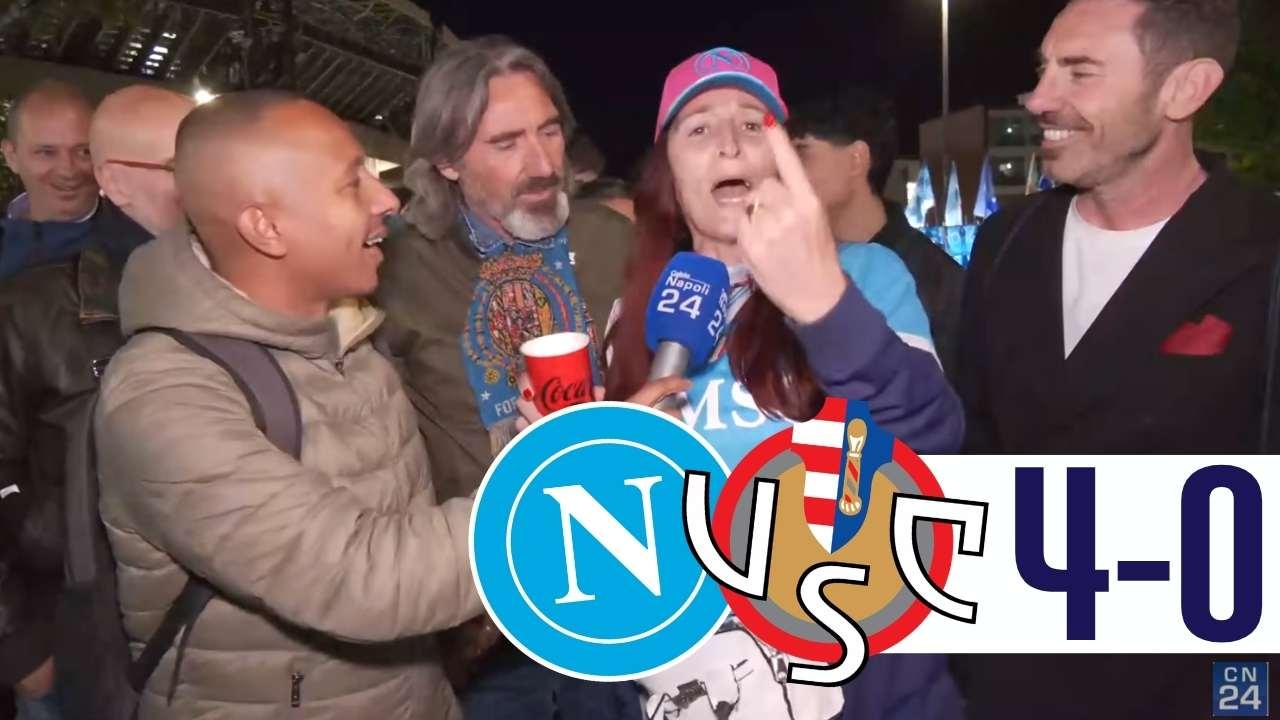 Napoli-Cremonese 4-0, poker al Maradona! Guardate la reazione dei tifosi | VIDEO