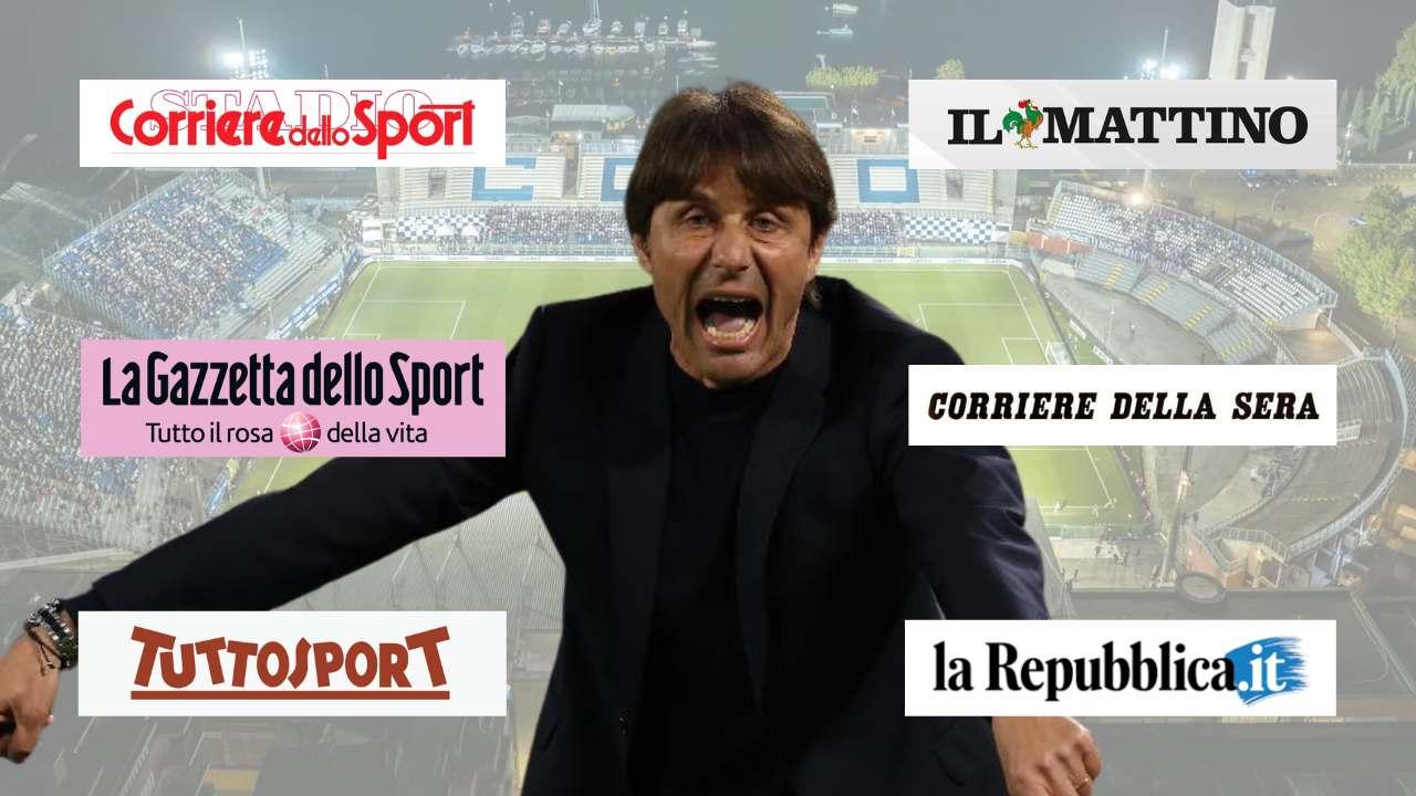 "Un'ora e mezza come Eduardo Galeano: squadre non alla stessa altezza". Como-Napoli 0-0, il commento dei quotidiani