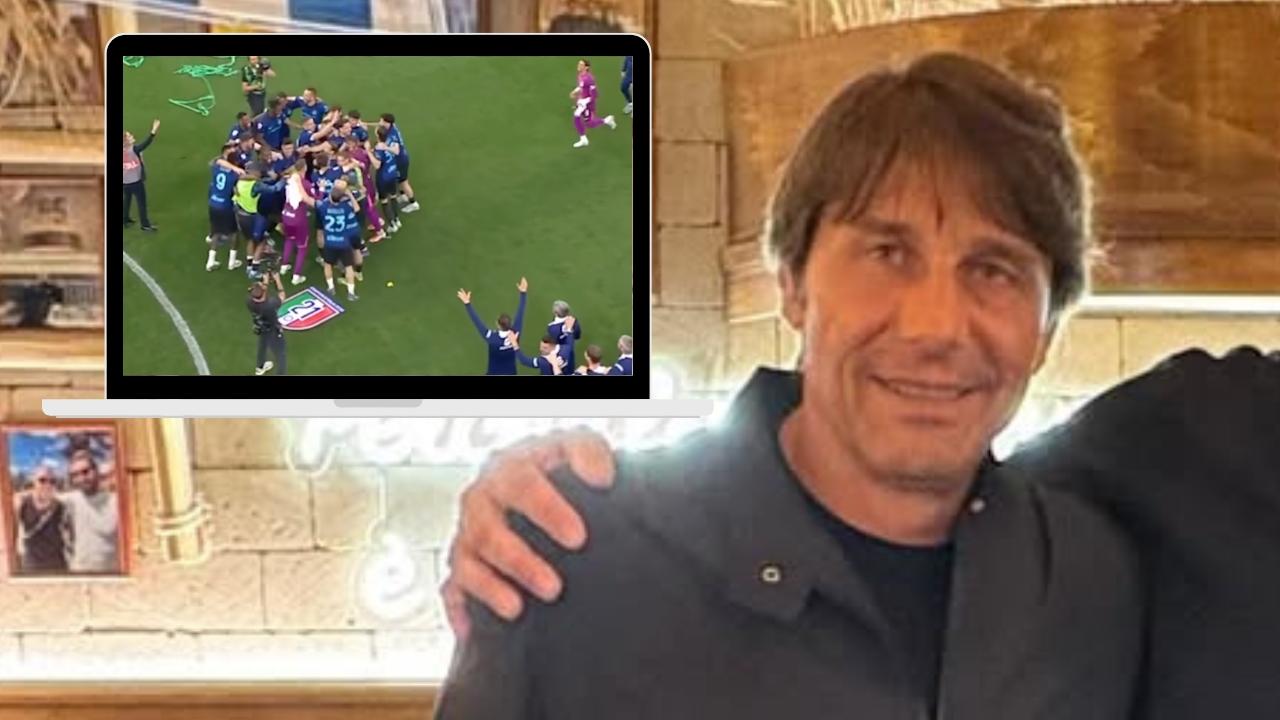 Conte, spunta dov'era ieri sera a Napoli durante la festa scudetto dell'Inter | FOTO