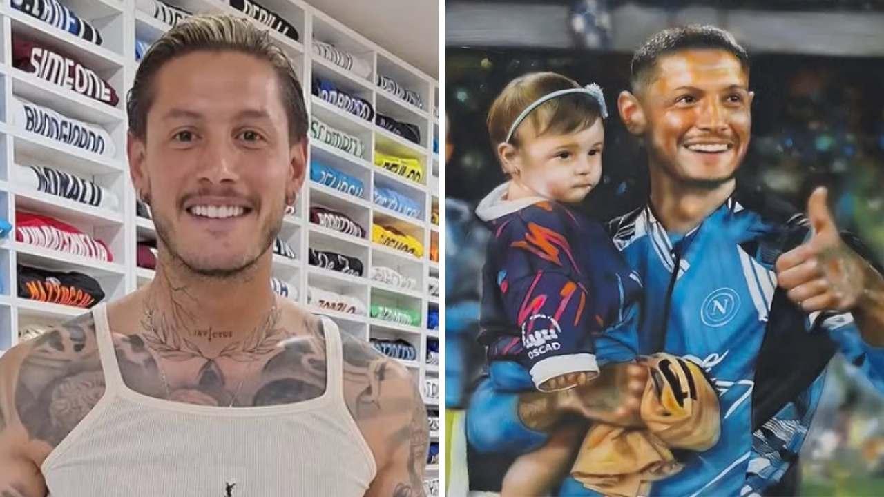 Mazzocchi felicissimo, mostra orgoglioso il ritratto con sua figlia al Maradona | FOTO