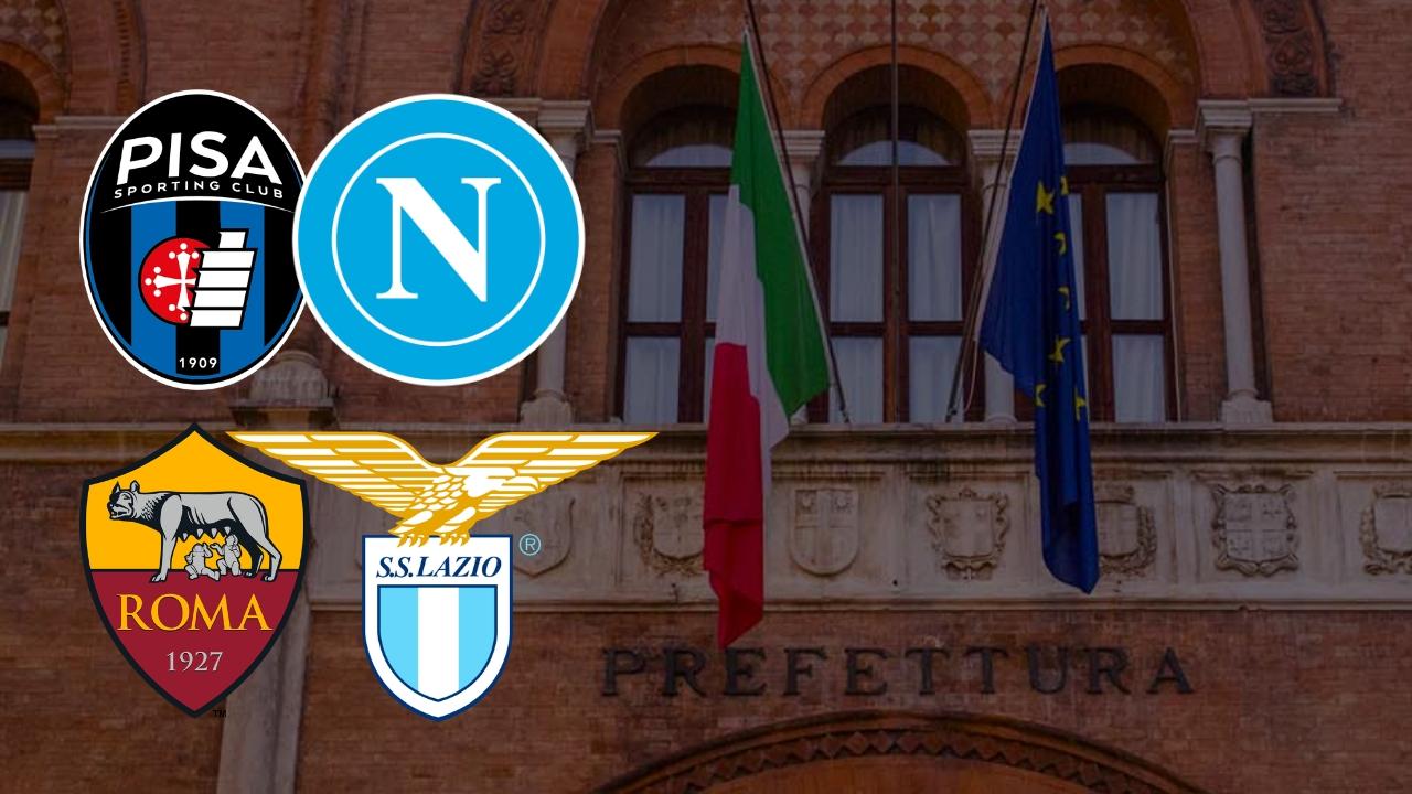 Ultim'ora Sky - Pisa-Napoli e derby Roma-Lazio domenica alle 12: Prefettura e Serie A al lavoro!