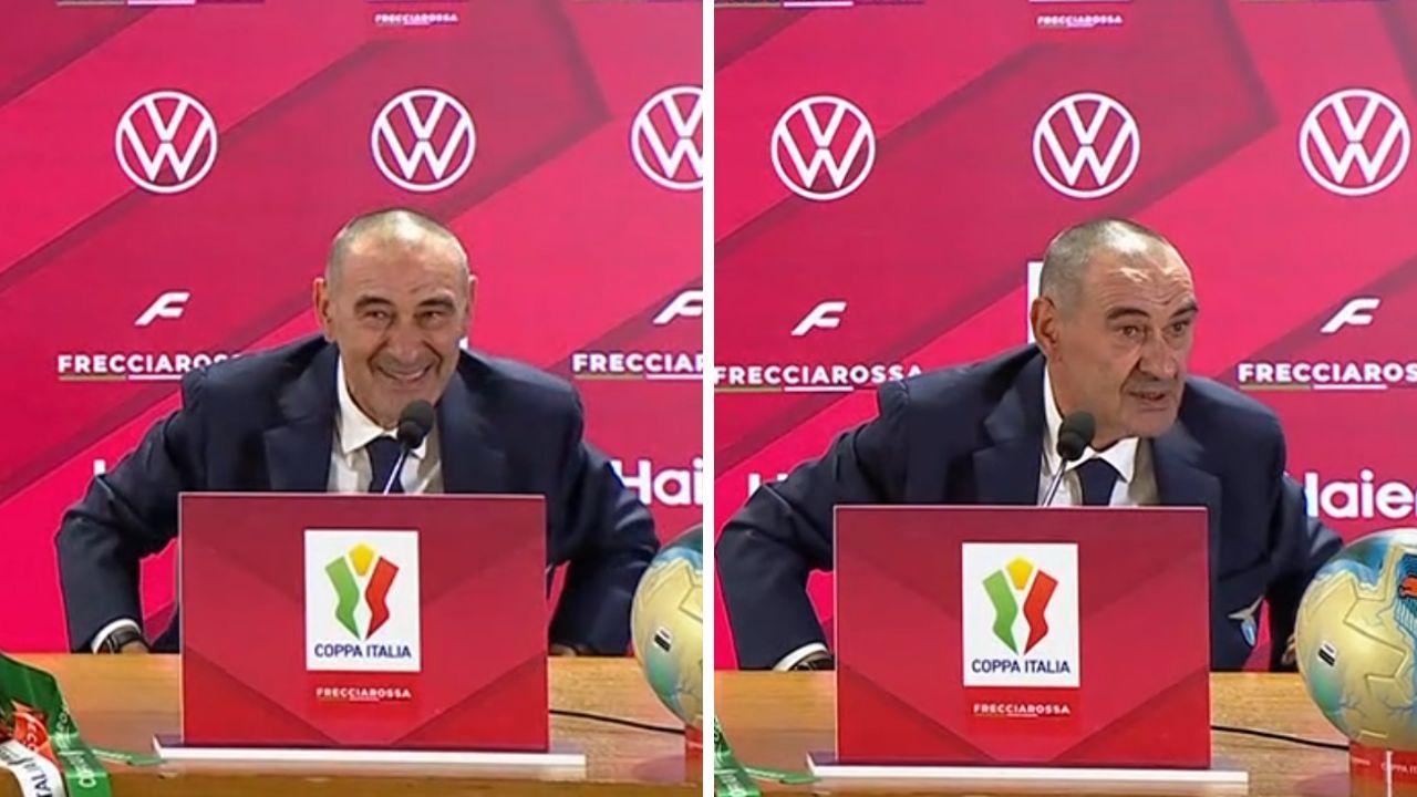"Vorrei andare a fumare...": siparietto Sarri in conferenza stampa, che risate alla vigilia di Coppa Italia!