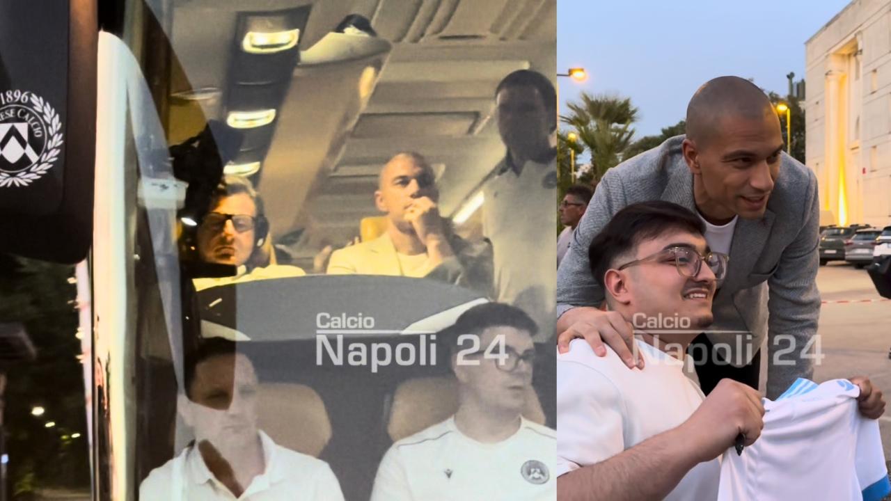 L'Udinese è arrivata in ritiro a Napoli, l'emozione di Inler che va subito fra i tifosi! | VIDEO CN24