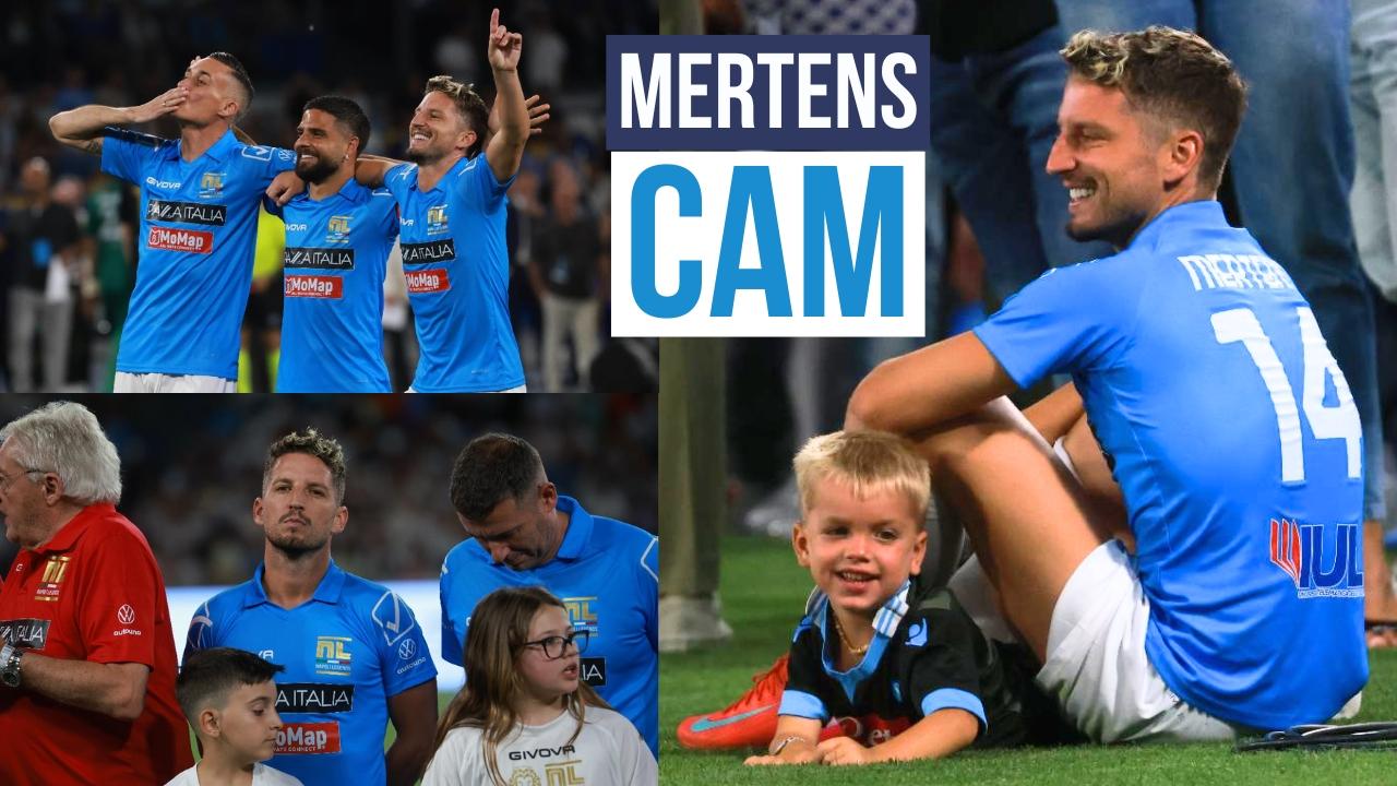 Mertens-CAM con Napoli Legends: boato del Maradona al poker di gol e le esultanze con Insigne e Callejon | VIDEO