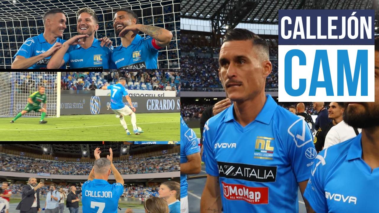 Callejon-CAM: dal gol all'assist per Mertens, poi con le figlie sotto la Curva B | VIDEO CN24