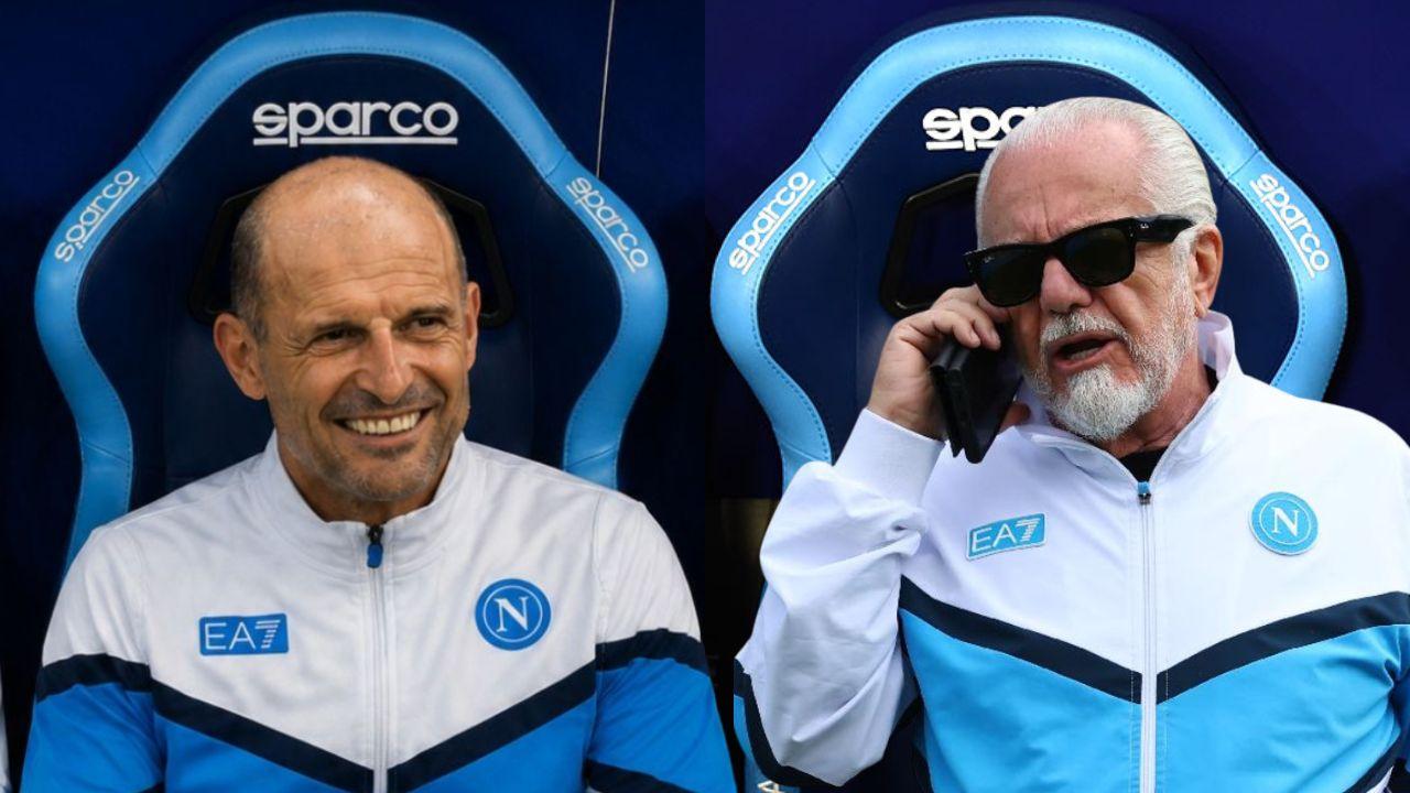 De Laurentiis ha fatto una richiesta ad Allegri: riguarda il modulo con cui giocherà il suo Napoli
