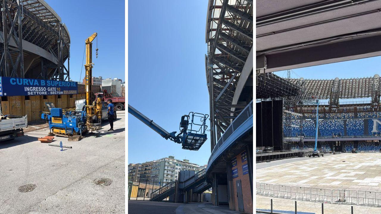 Restyling stadio Maradona, lavori in corso al terzo anello: 