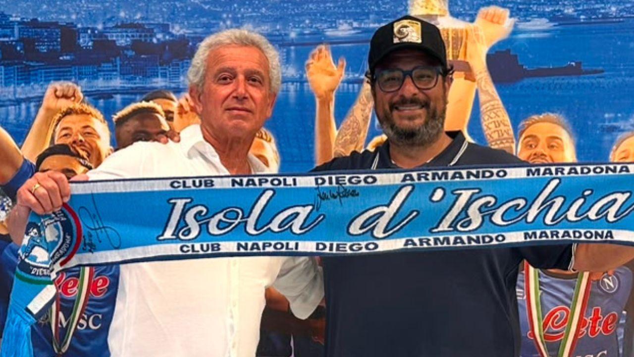 Ciccio Romano in visita al Club Napoli Isola d'Ischia | VIDE