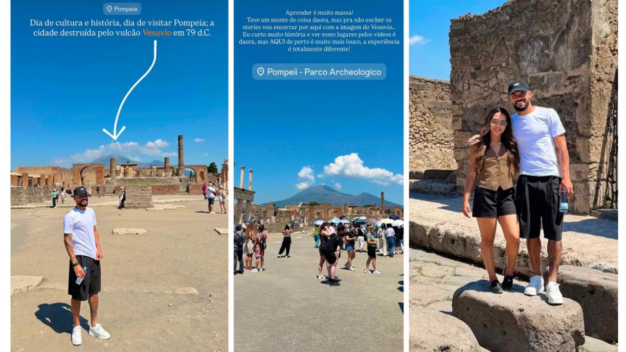 "Esperienza incredibile", giocatore del Corinthians in visita a Pompei! Il Tim&atilde;o esalta: "Vicino a Napoli"