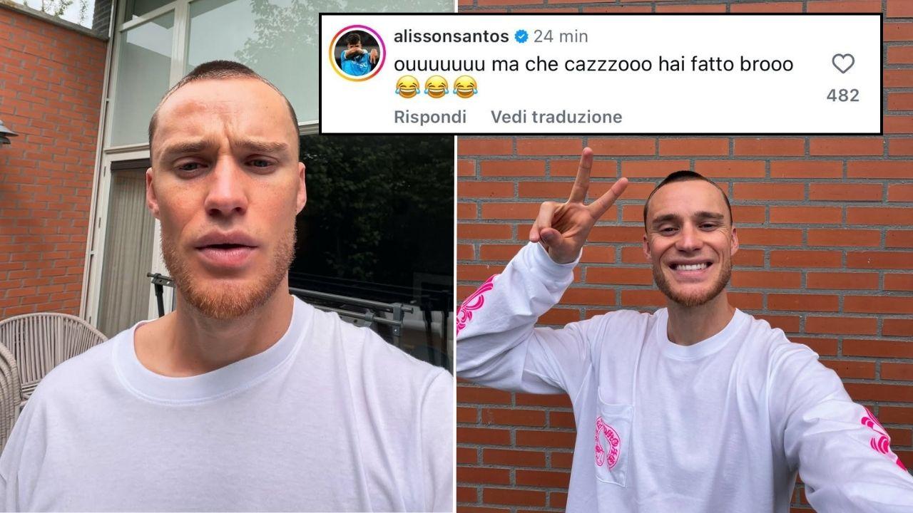 "Ma che ca**o hai fatto", Beukema spiazza tutti col nuovo look: la reazione di Alisson | VIDEO
