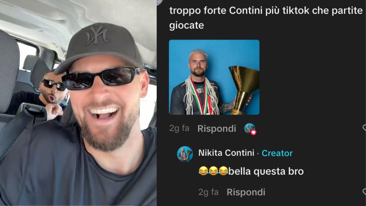 "Pi&ugrave; TikTok che partite giocate". Contini non si scompone, risposta ironica al tifoso | FOTO