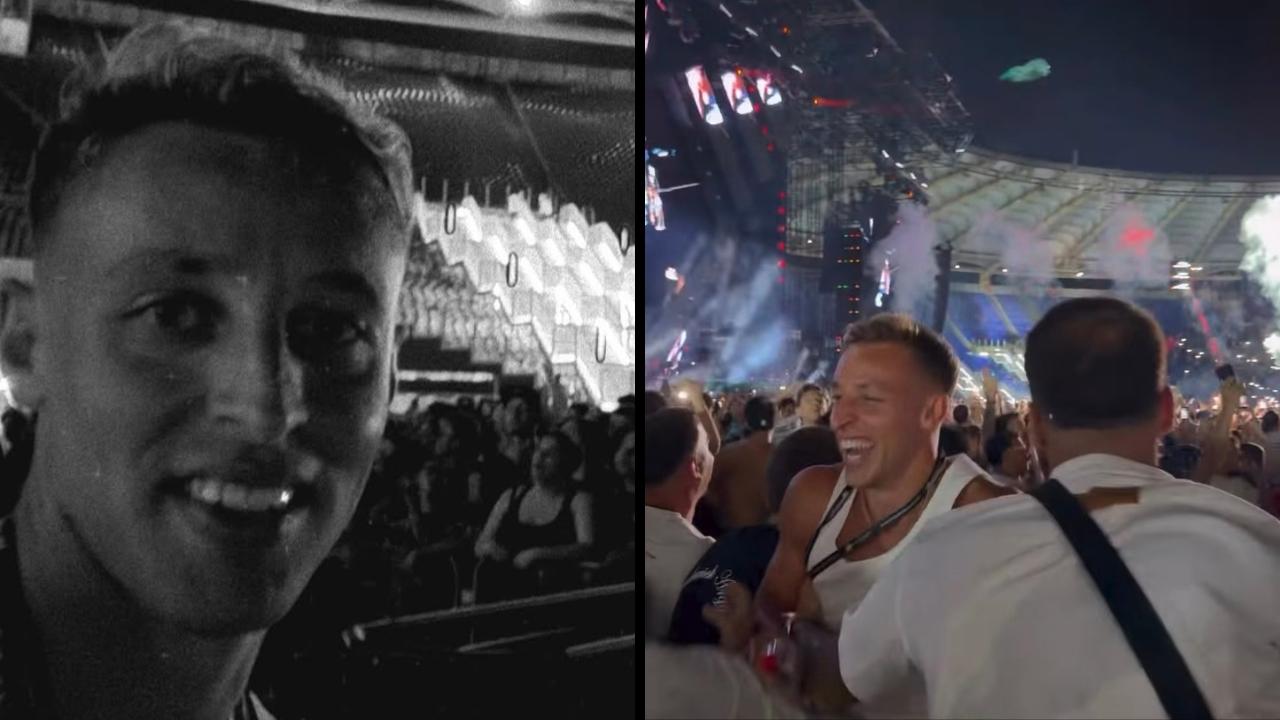Davide Frattesi scatenato al concerto di Geolier allo stadio Olimpico di Roma! | VIDEO