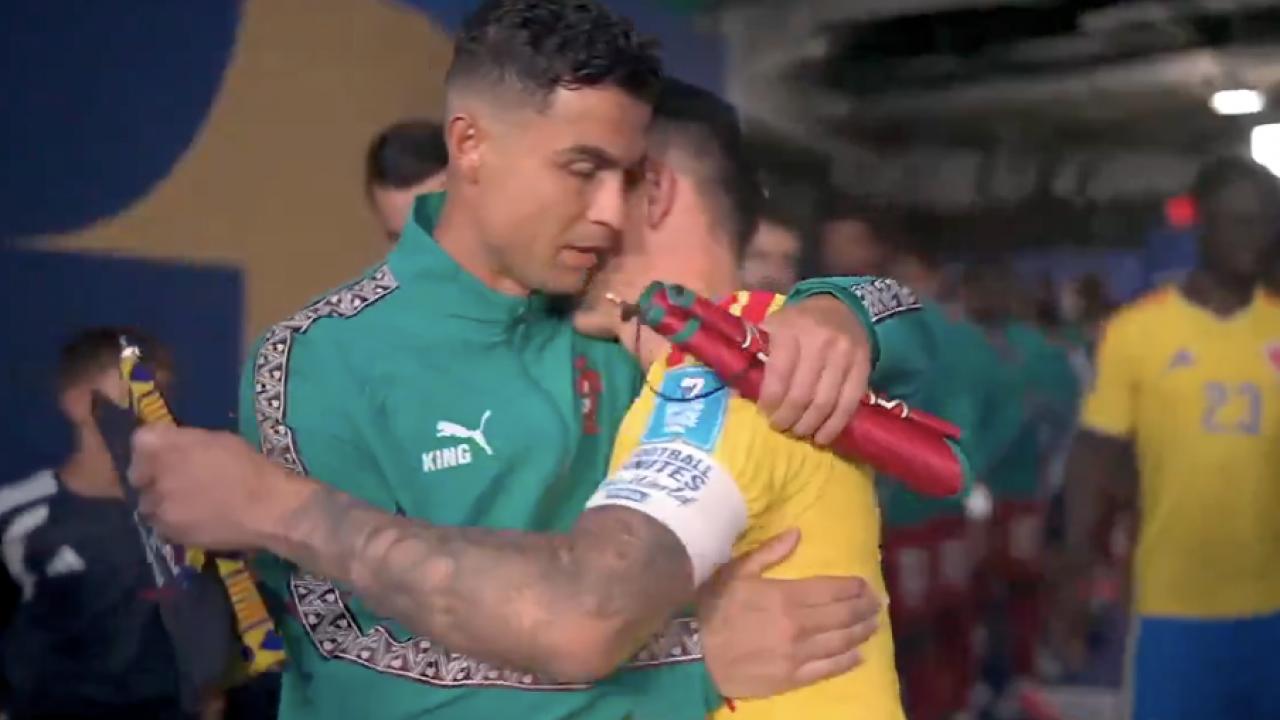 Il commovente abbraccio tra James Rodriguez e Cristiano Ronaldo