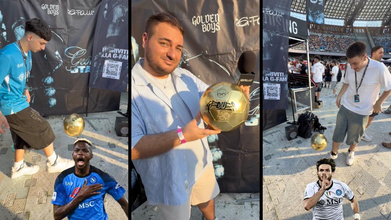 Rispondi palleggiando! Challenge a Napoli per i fan di Geolier al Maradona | VIDEO