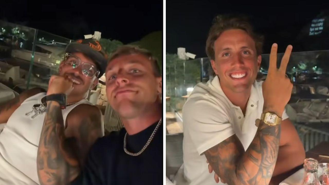 Geolier e Davide Frattesi in vacanza insieme: con loro c'&egrave; anche un calciatore della Lazio | VIDEO