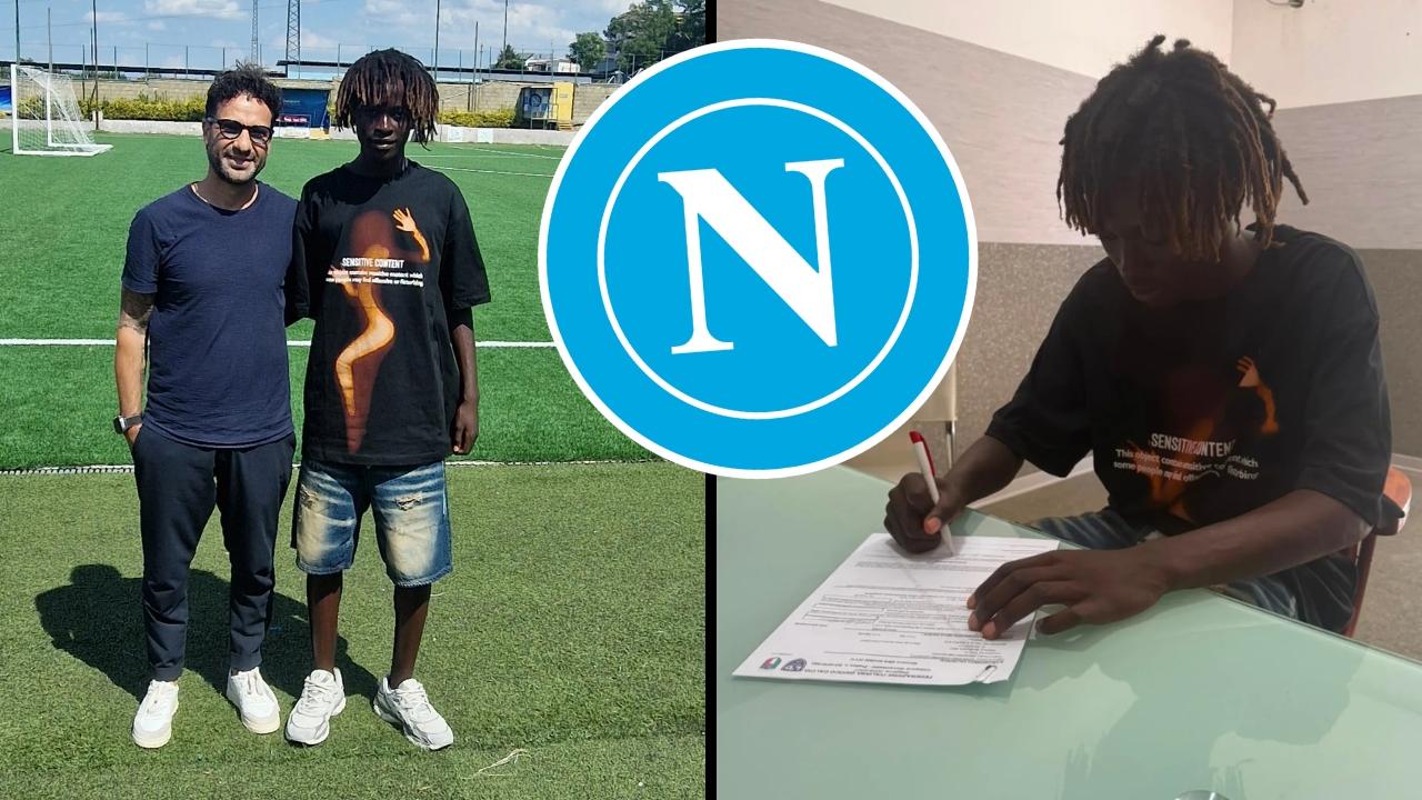 SSC Napoli, che bella storia: Edmond Modugno firma e rinforza l'U14, &egrave; il figlio del giornalista di Sky