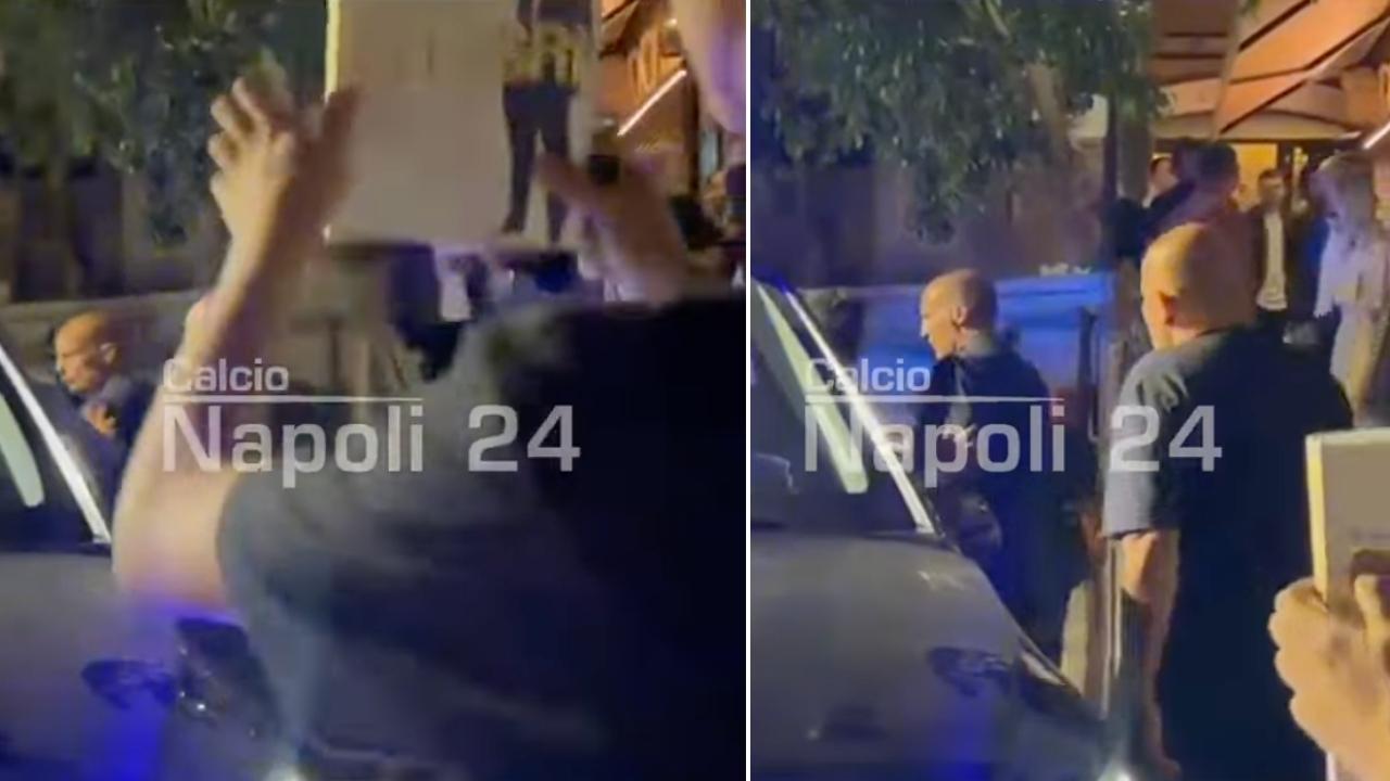 Allegri a cena coi vertici del club, il saluto dei tifosi all'uscita dal ristorante | VIDEO CN24