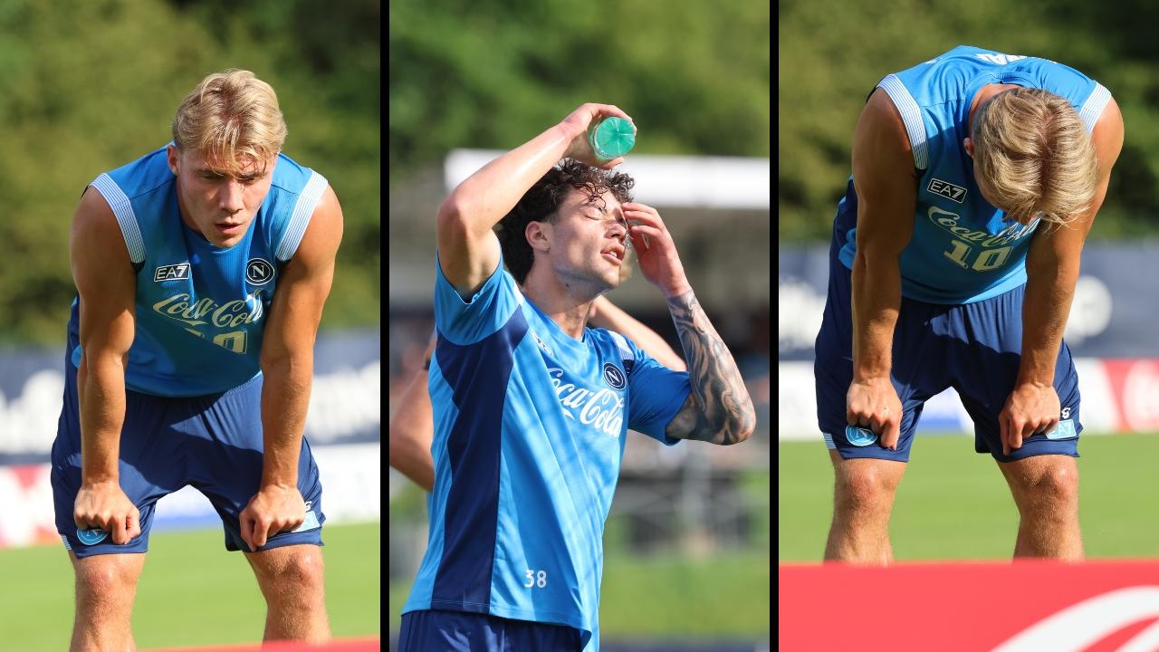 Highlights allenamento Napoli, corsa e... tanta fatica per gli azzurri | VIDEO