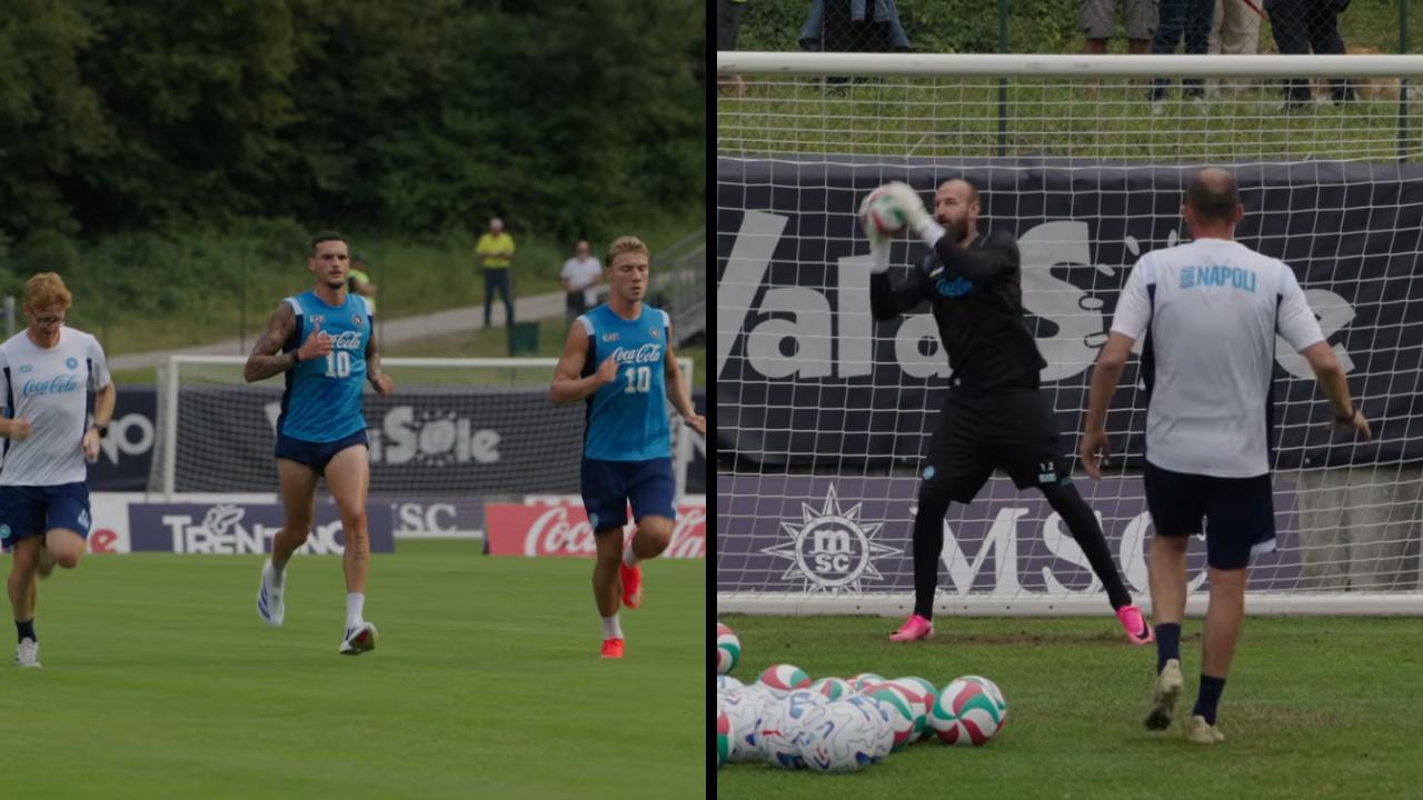 Highlights SSC Napoli a Dimaro: il best of dell’allenamento di oggi pomeriggio | VIDEO