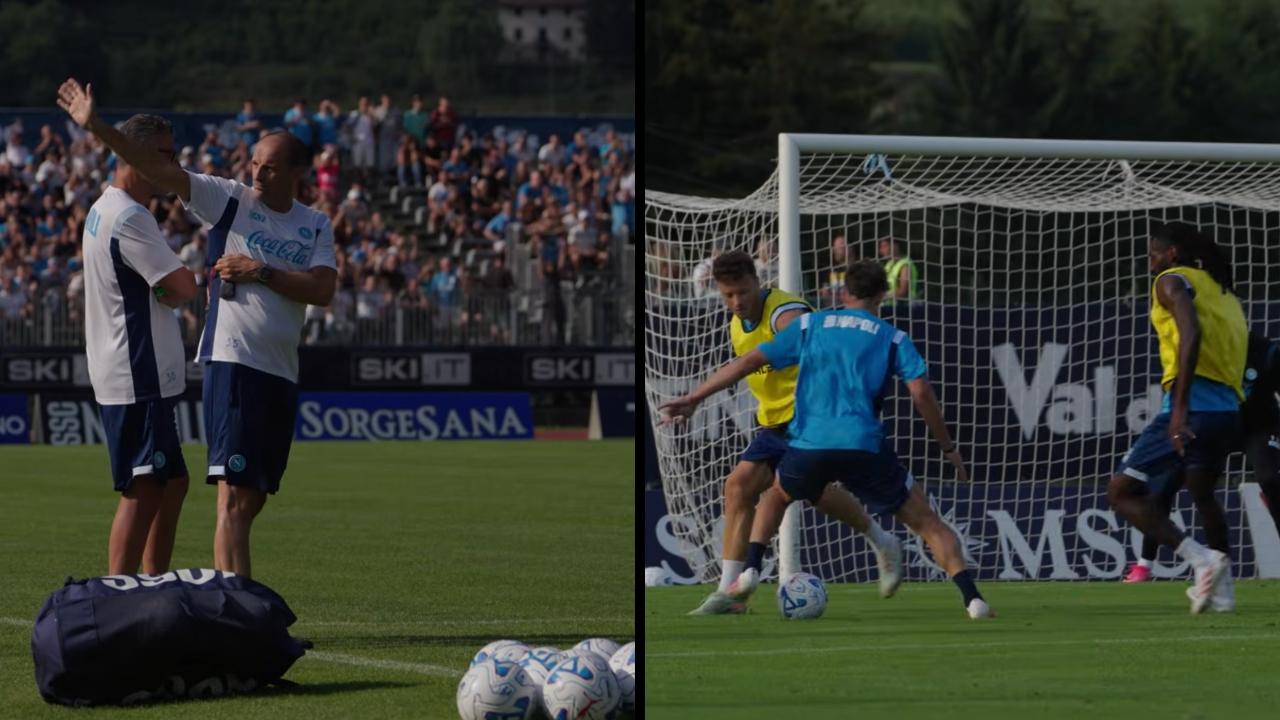 Highlights allenamento Napoli: "Non lo far tirare!", Milton Pereyra show in dribbling | VIDEO