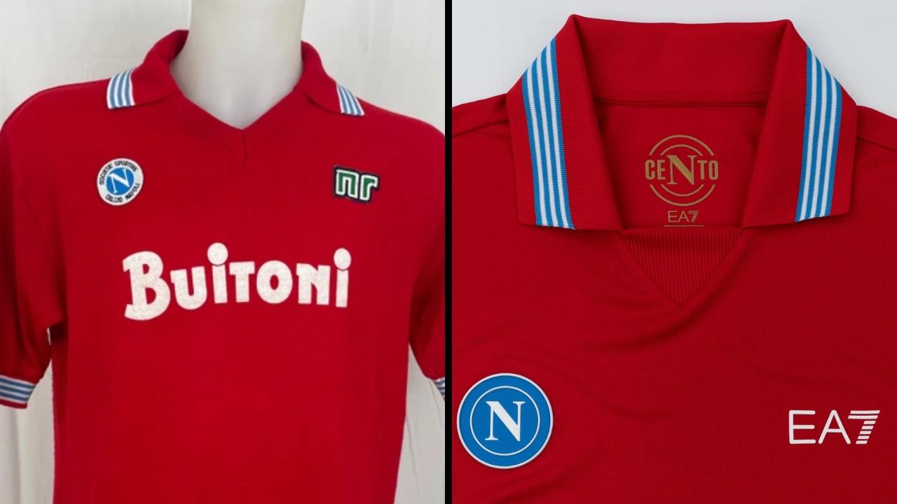 SSC Napoli, la terza maglia coi loghi invertiti: l'omaggio alle "maglie del passato"