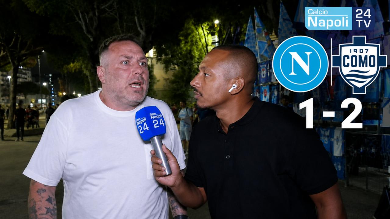 Napoli-Como 1-2, Douvikas non perdona sull'errore di Anguissa - VIDEO