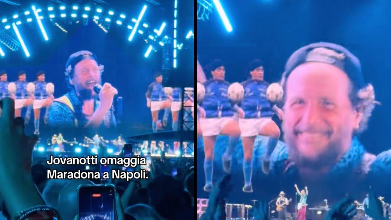 Jovanotti in concerto a Napoli: immancabile l'omaggio a Maradona - VIDEO