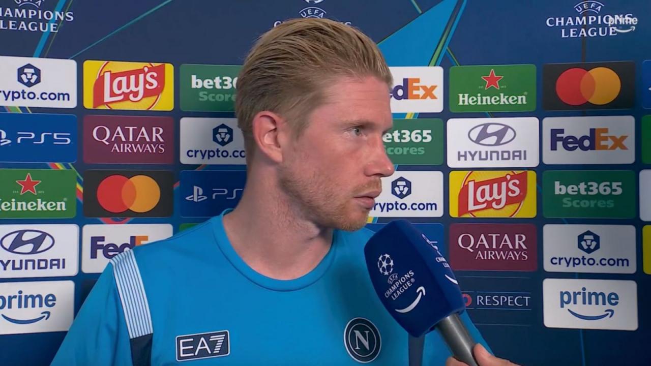 "Stiamo giocando un po' meglio": De Bruyne non ha dubbi, guardate cosa ha detto dopo Napoli-Arsenal