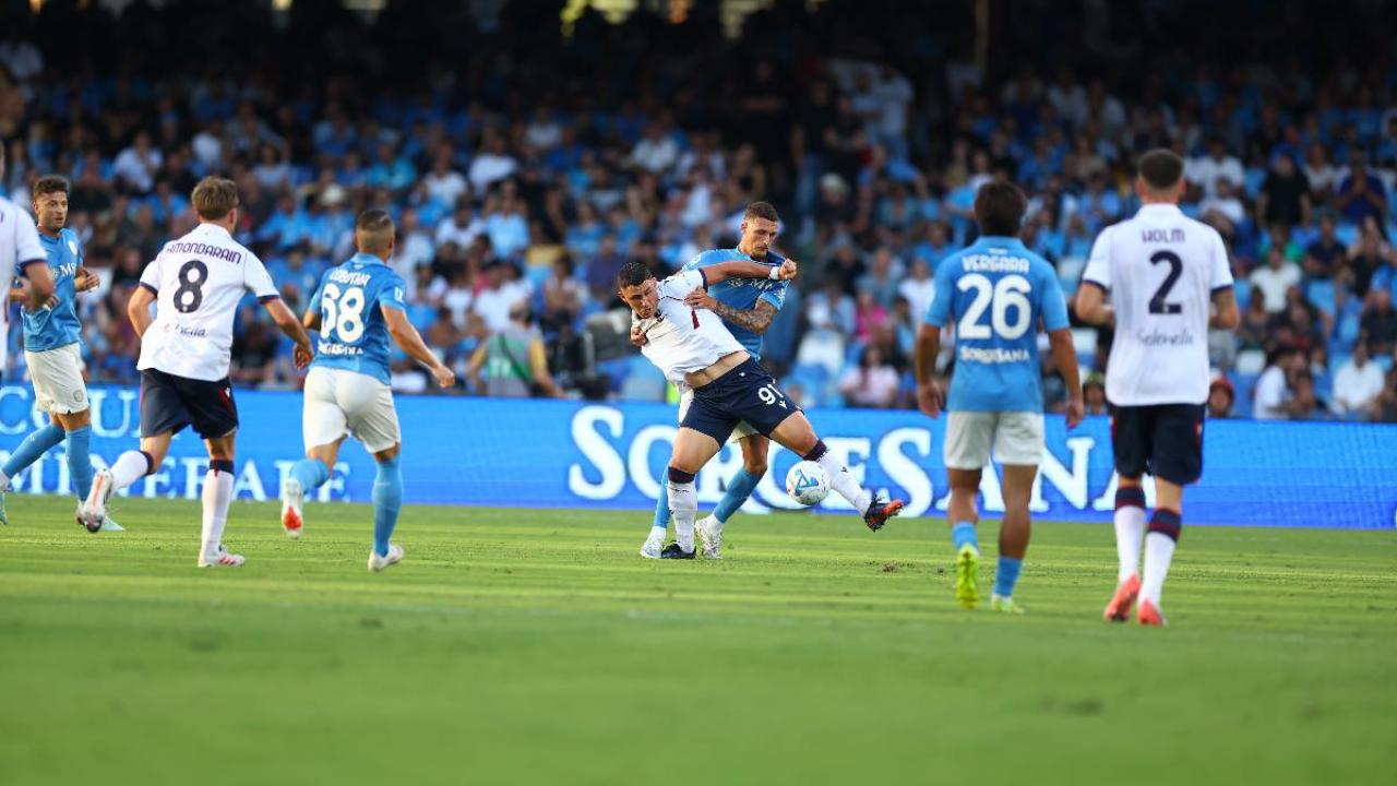 Napoli-Bologna, tempo effettivo di 60 minuti e 23 secondi! Tutti i dati della Serie A