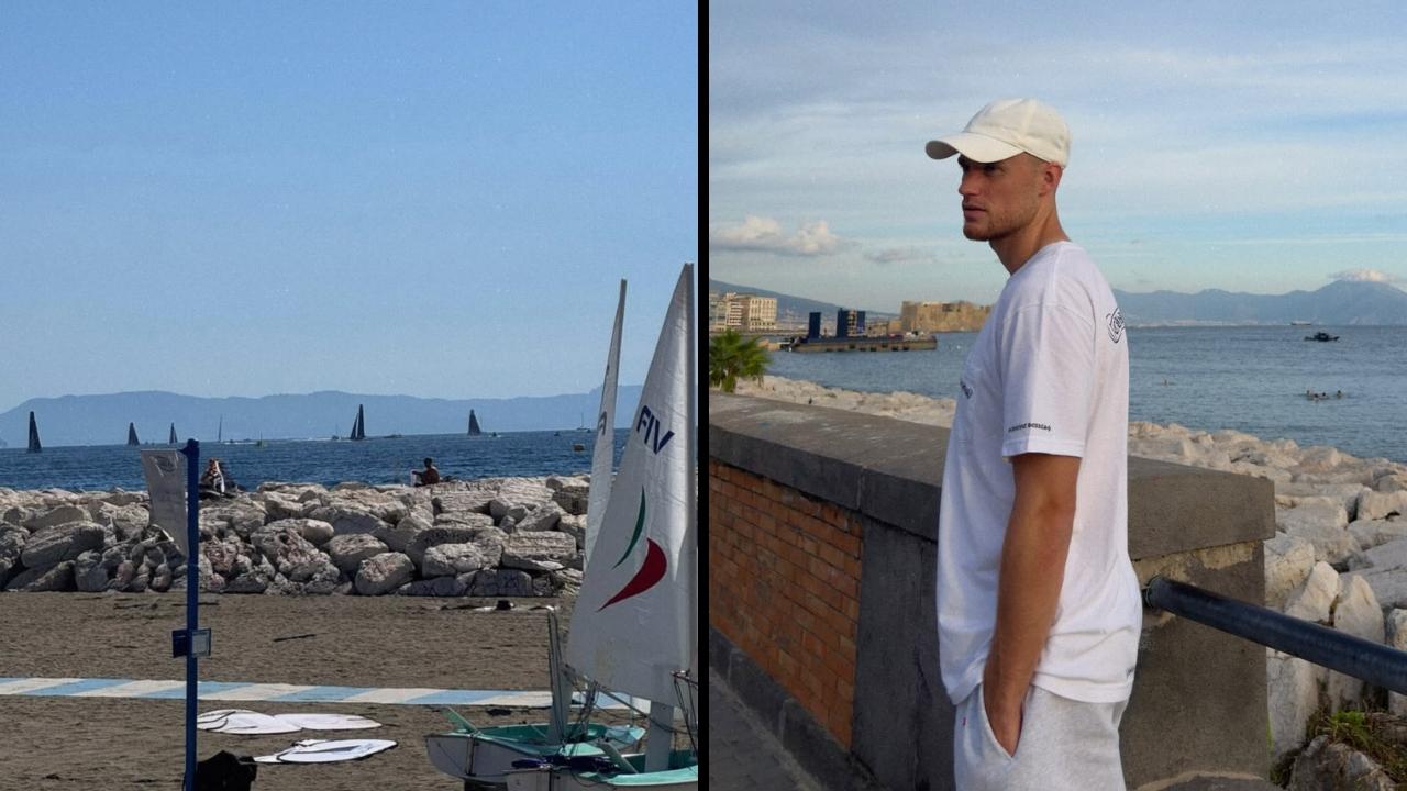 Napoli, Sam Beukema sul Lungomare: l'azzurro interessato all'America's Cup | FOTO