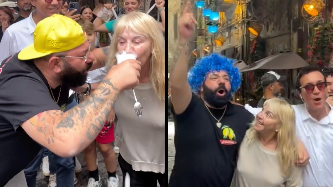 Claudia Villafane a Napoli, che risate: "limonata a cosce aperte" per la moglie di Maradona | VIDEO