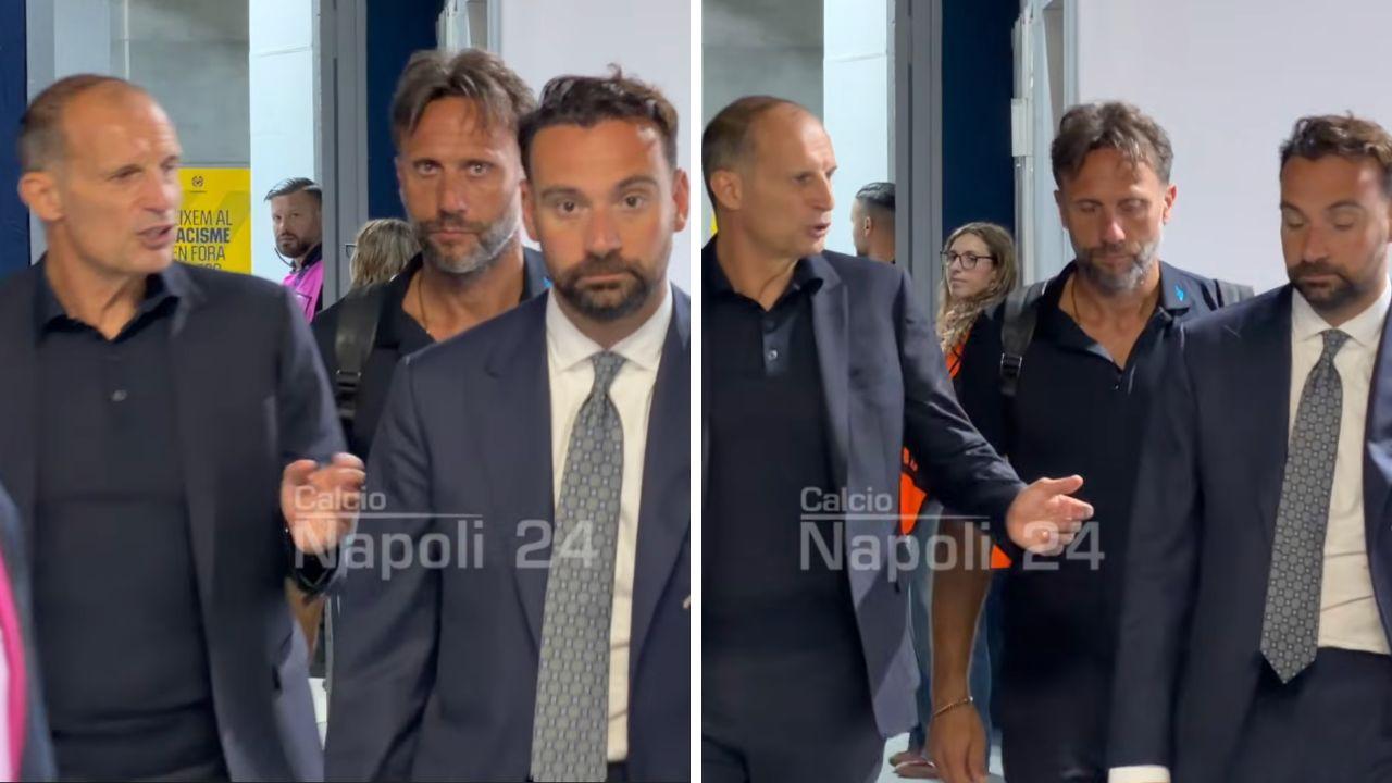 Confronto Allegri-Manna, Politano scuro in volto: gli azzurri lasciano l'Estadio de La Ceramica dopo Villarreal-Napoli 3-1 | VIDEO CN24