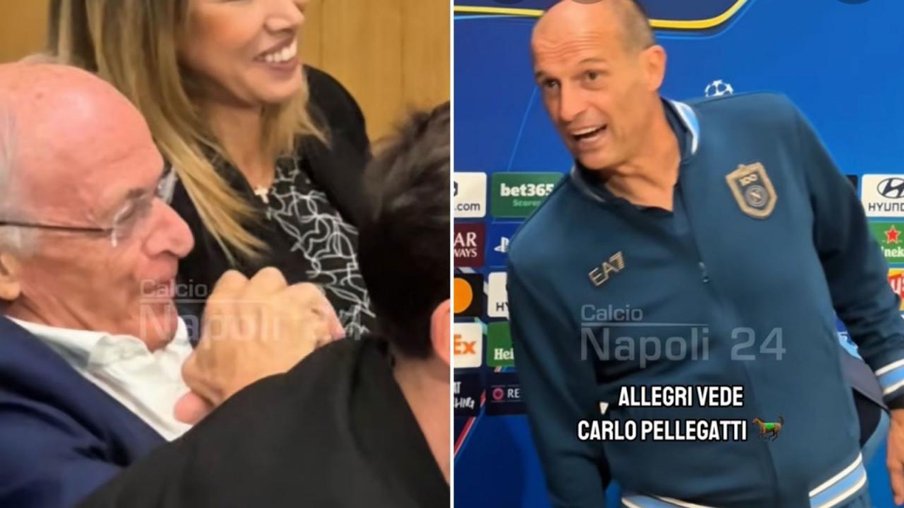 Siparietto Allegri-Carlo Pellegatti: avete visto cosa è successo in conferenza stampa? | VIDEO CN24