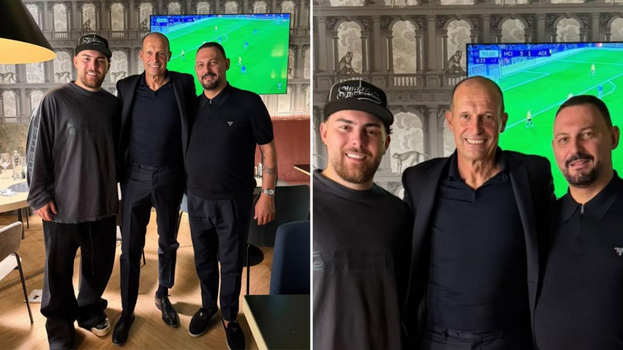 Allegri vince in Champions e si concede una cena in centro città: guardate dove è stato ieri sera | FOTO