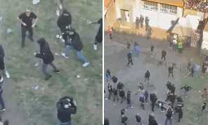 Assurdo, scontri tra gruppi napoletani sotto il settore ospiti! | VIDEO