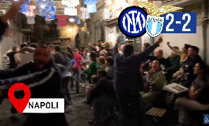 Inter-Lazio 2-2, guardate cosa è successo in strada a Napoli | VIDEO