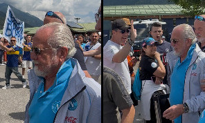 De Laurentiis show a Dimaro: foto e autografi per tutti i tifosi | VIDEO CN24