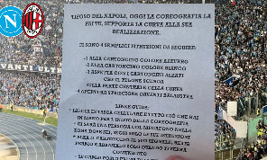 Napoli-Milan, la Curva A preannuncia la coreografia! Diffuse le istruzioni per stasera | FOTO