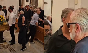 Aurelio De Laurentiis a Capri per i funerali di Peppino Di Capri | VIDEO