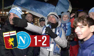 Genoa-Napoli 1-2, guardate la reazione dei tifosi napoletani in trasferta | VIDEO